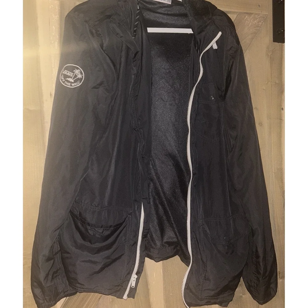 Vans Jacket Men's S Windbreaker Joel‎ Tudor Collection Full Zip Hooded Gray XL